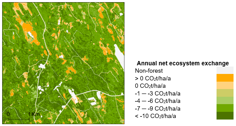 Carbon map from Finland