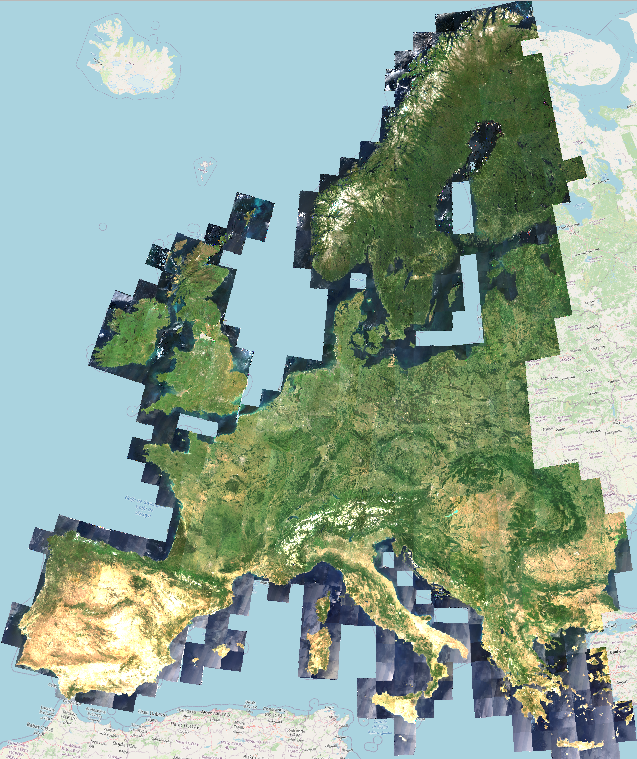 Sentinel-2 composite mosaic 2021